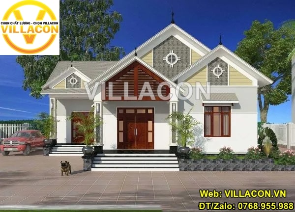 Mẫu Nhà Ngang Cấp 4 Nông Thôn Đẹp Nhất Hiện Nay | VILLACON 5 Mẫu nhà ngang cấp 4