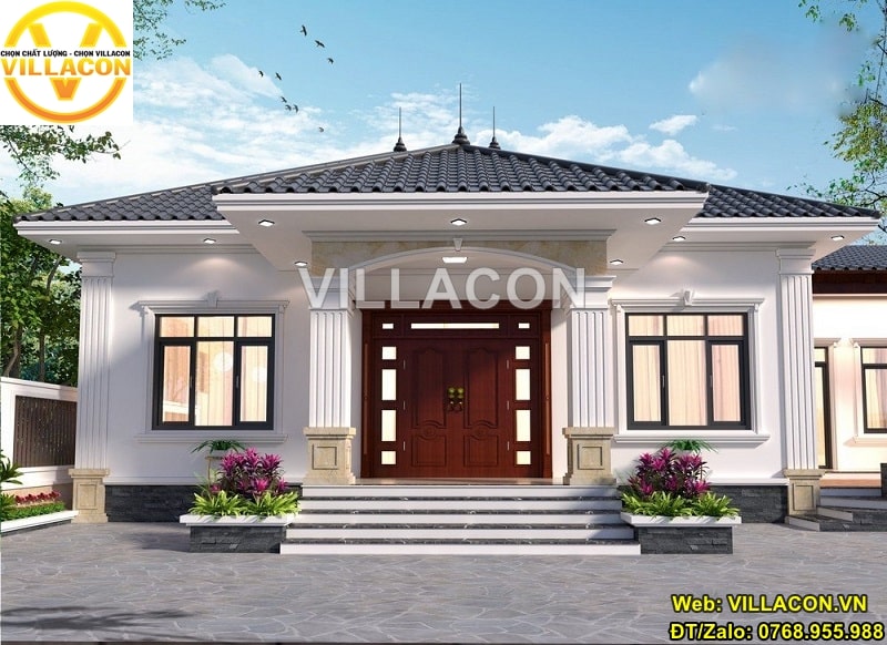 Mẫu Nhà Ngang Cấp 4 Nông Thôn Đẹp Nhất Hiện Nay | VILLACON 3 Mẫu nhà ngang cấp 4