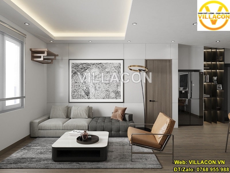 Thiết kế nội thất chung cư 2 phòng ngủ đẹp | VILLACON 5 Thiết kế nội thất chung cư 2 phòng ngủ