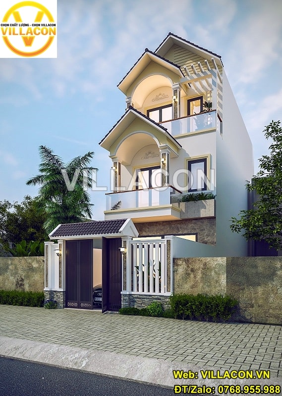 Nhà 3 Tầng Đẹp Nhất Mặt Tiền 5m| Mái Thái Hiện Đại| VILLACON 1 nhà 3 tầng đẹp nhất