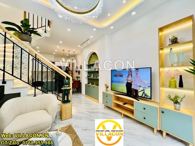 Nhà Ống 3 Tầng 5x15m 4 Phòng Ngủ Siêu Đẹp Cực Chất| VILLACON 5 nhà ống 3 tầng 5x15m 4 phòng ngủ
